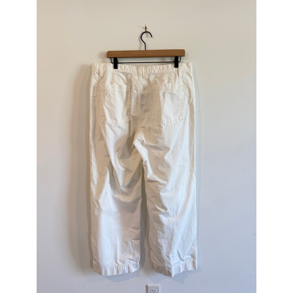 Polo Ralph Lauren Mens White Cotton Wide Leg Utility Pants 36x32